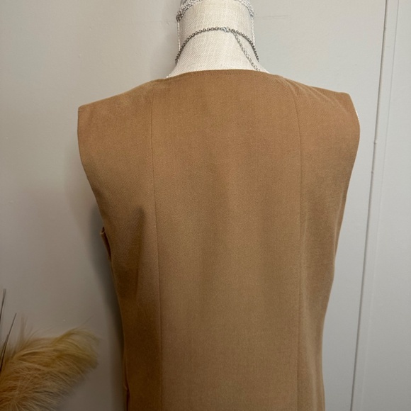 Long Tan Blazer Vest - Picture 5 of 5